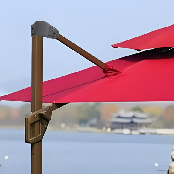 PTOOTP Patio Umbrella Pole Top Replacement Brown Part Outdoor Parasol Accessory Enhancing Usability