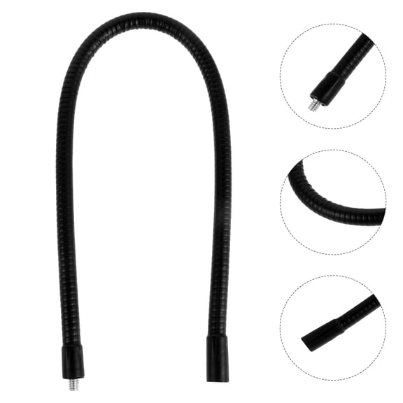 PTOOTP Flexible Metal Camera Extension Arm for Tripod Mount with Gooseneck Mic Holder and Phone Support Black
