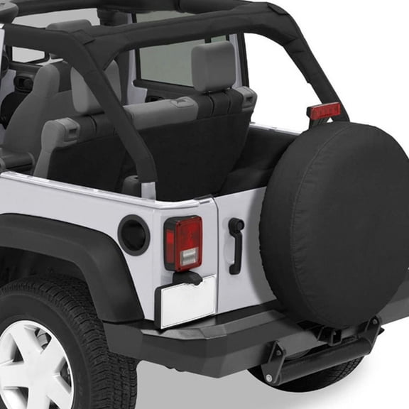 PTOOTP Black PVC Camp Trailer Tire Cover Set to Protect Tires from Aging and Weather Damage