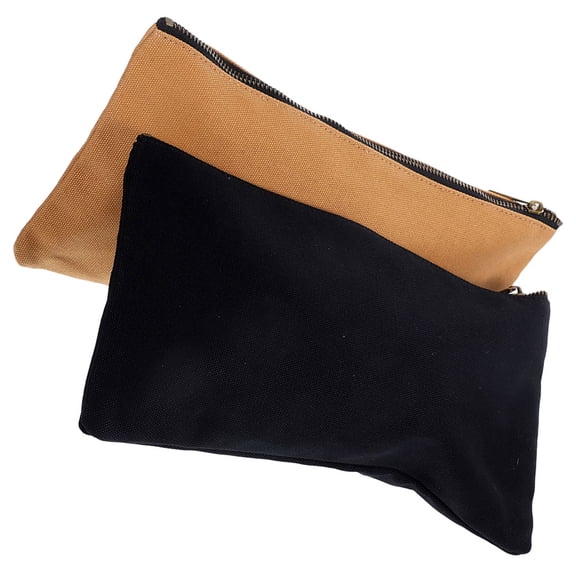 PTOOTP 2-Pack Small Canvas Tool Pouches, Multi-Purpose Utility Bags for Crafts, Handyman, and Everyday Carry