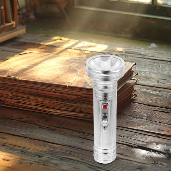 PTOOTP Vintage 70S Flashlight Torch Aluminum Build for Indoor Photo Prop