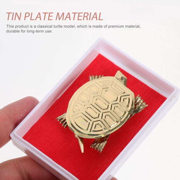 PTOOTP Tabletop Turtle Decor Shaking Turtle Gold 1Pcs