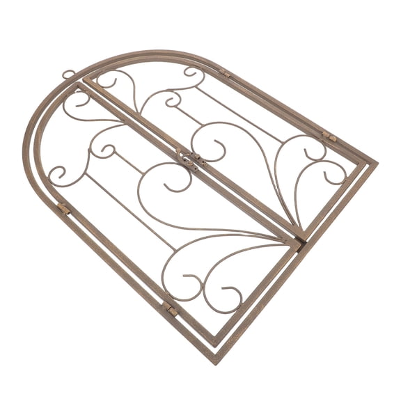 PTOOTP Rustic Metal Window Frame Wall Decor Light Brown Iron for Indoor and Outdoor Use