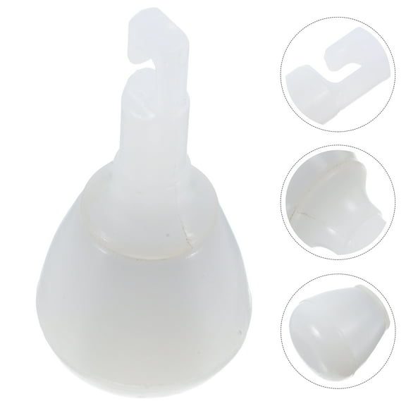 PTOOTP Walking Cane Tips Replacement Hook Style Cane Tips Plastic White 1pc