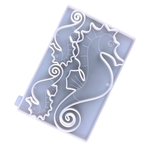 PTOOTP Silicone Seahorse Wall Hanging Mold, White, Suitable for Resin and Casting