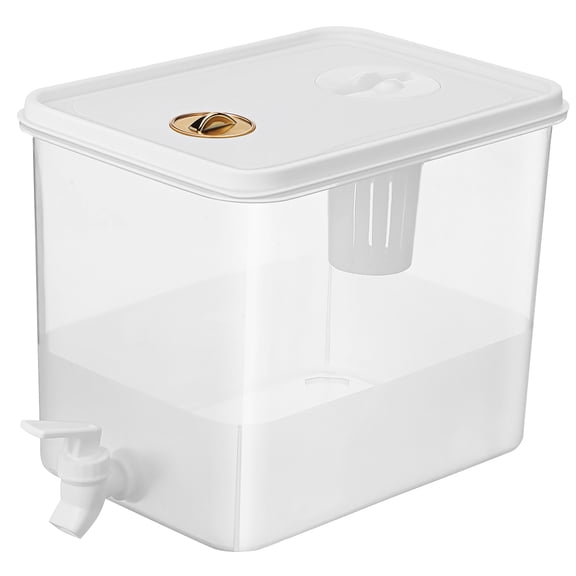 PTOOTP White Beverage Dispenser for Refrigerator, PP Material, Easy to Use for Home, Parties, and Guest Serving