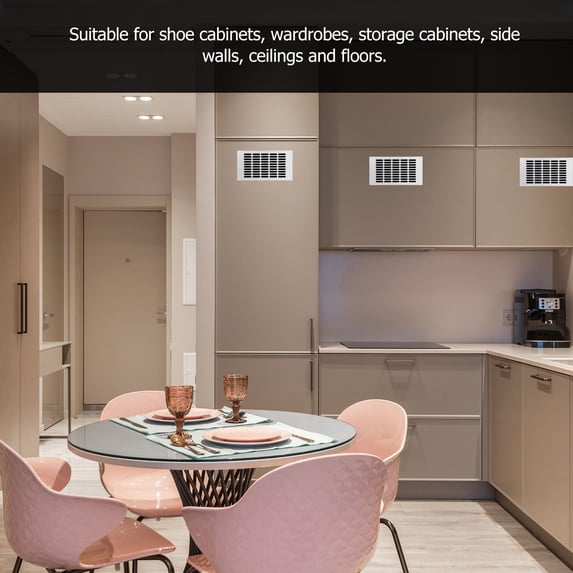 PTOOTP Aluminum Alloy Floor and Cabinet Heating Vent Cover with Airflow and Wear-Resistant Design