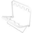 PTOOTP White Foldable Trash Bag Holder Stand, Portable Outdoor Garbage ...