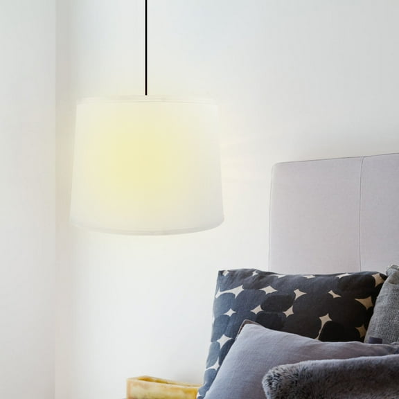 PTOOTP White Linen Table Lamp Shade Round Design Easy Install for Home Bedrooms Living Rooms