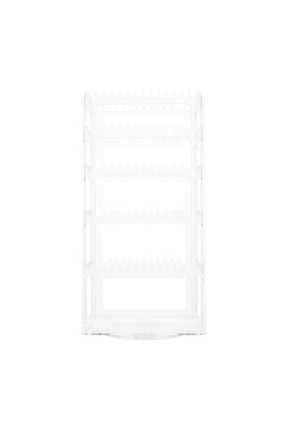 White Rotatable Earring Display Stand Portable Ear Clip Jewelry Sorting Storage Rack