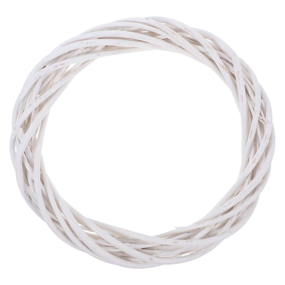PTOOTP Rustic White Handmade Willow Wreath, Decorative Farmhouse Wreath for Front Door, Wall, Wedding, Holiday Home Decor