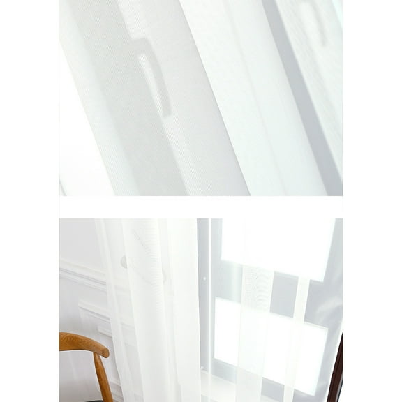 PTOOTP White Curtains for , Light Filtering Sheer Drapes, Modern Home Decor, Bedroom and Living Room Window Treatments