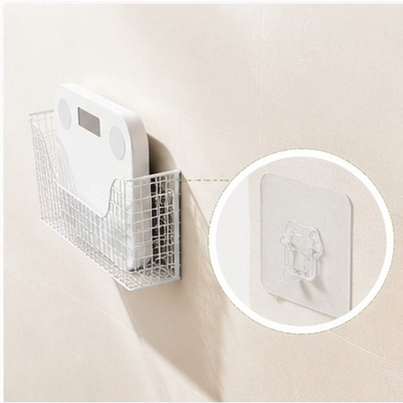 PTOOTP White Wall Mounted Weight Scale Bracket for Home with No-Drill Installation and Space Saving Design