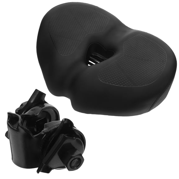 PTOOTP Folding Seat with Wide Comfortable High Elastic PU Padding Saddle for Outdoor and Home Use, Black
