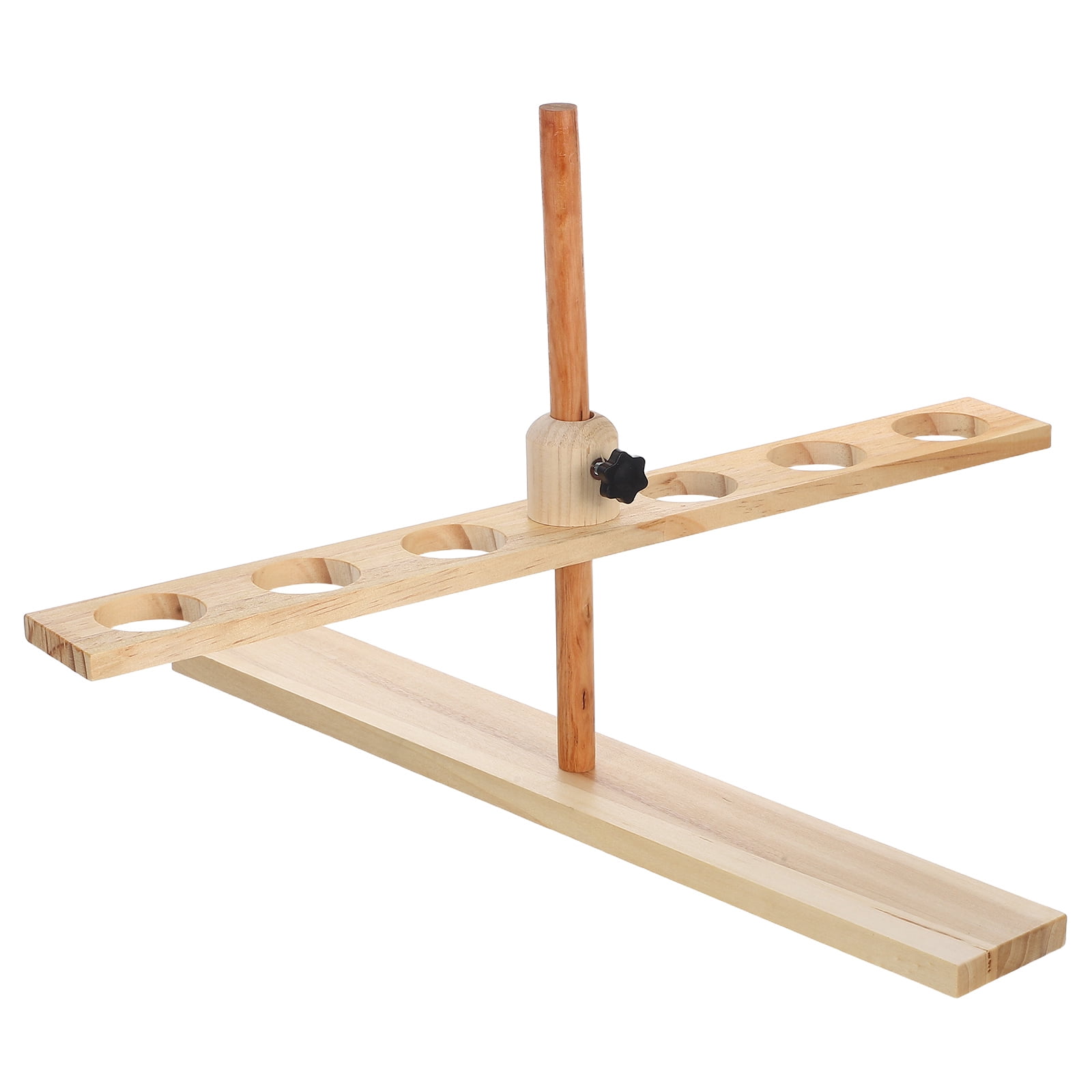 PTOOTP Wood Funnel Holder Stand, Adjustable Laboratory Equipment Base ...