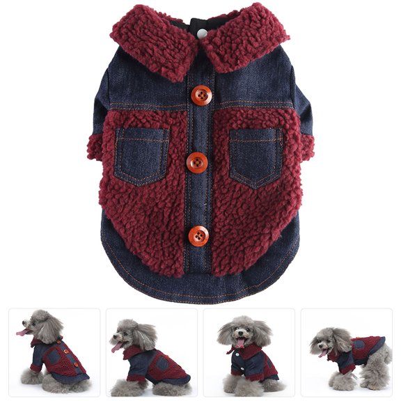 PTOOTP Dog Winter Hoodie Warm Pet Outfit for Dogs, Multi-Color, Perfect for Weekend Parties, 1 Piece