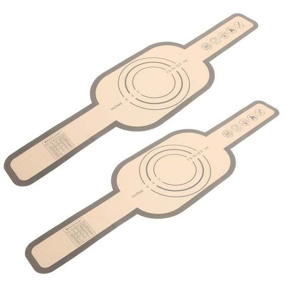 PTOOTP Set of 2 Non- Silicone Baking Mats for Oven Use and Dough Rolling, Assorted Colors, and