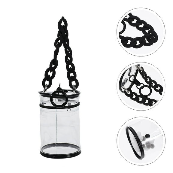 PTOOTP Clear PVC Doll Storage Bag Set, Black, and -Resistant Organizer for Toys and Accessories