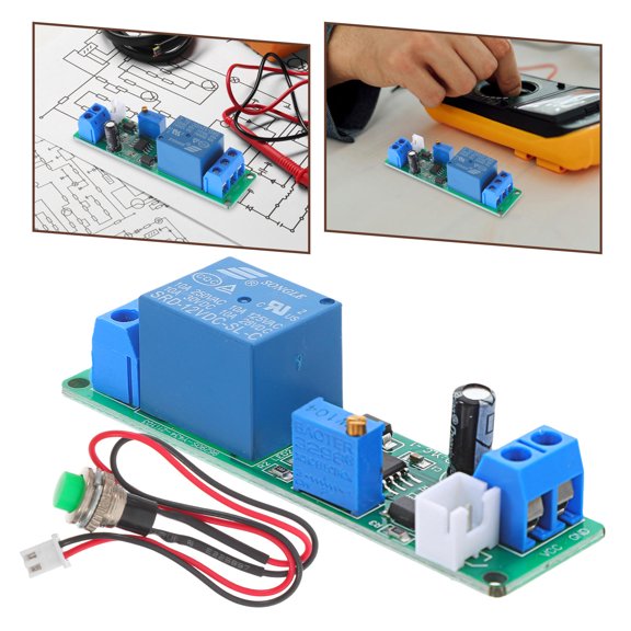 PTOOTP Reliable Delay Timer Relay Module with User Friendly External Button for Circuit Stability