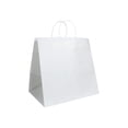 thumbnail image 1 of PTP BAGS White 13" x 9.75" x 13" Tote Bags [Pack of 250] Recyclable Kraft Paper Gift, Food Service Bags, 1 of 10