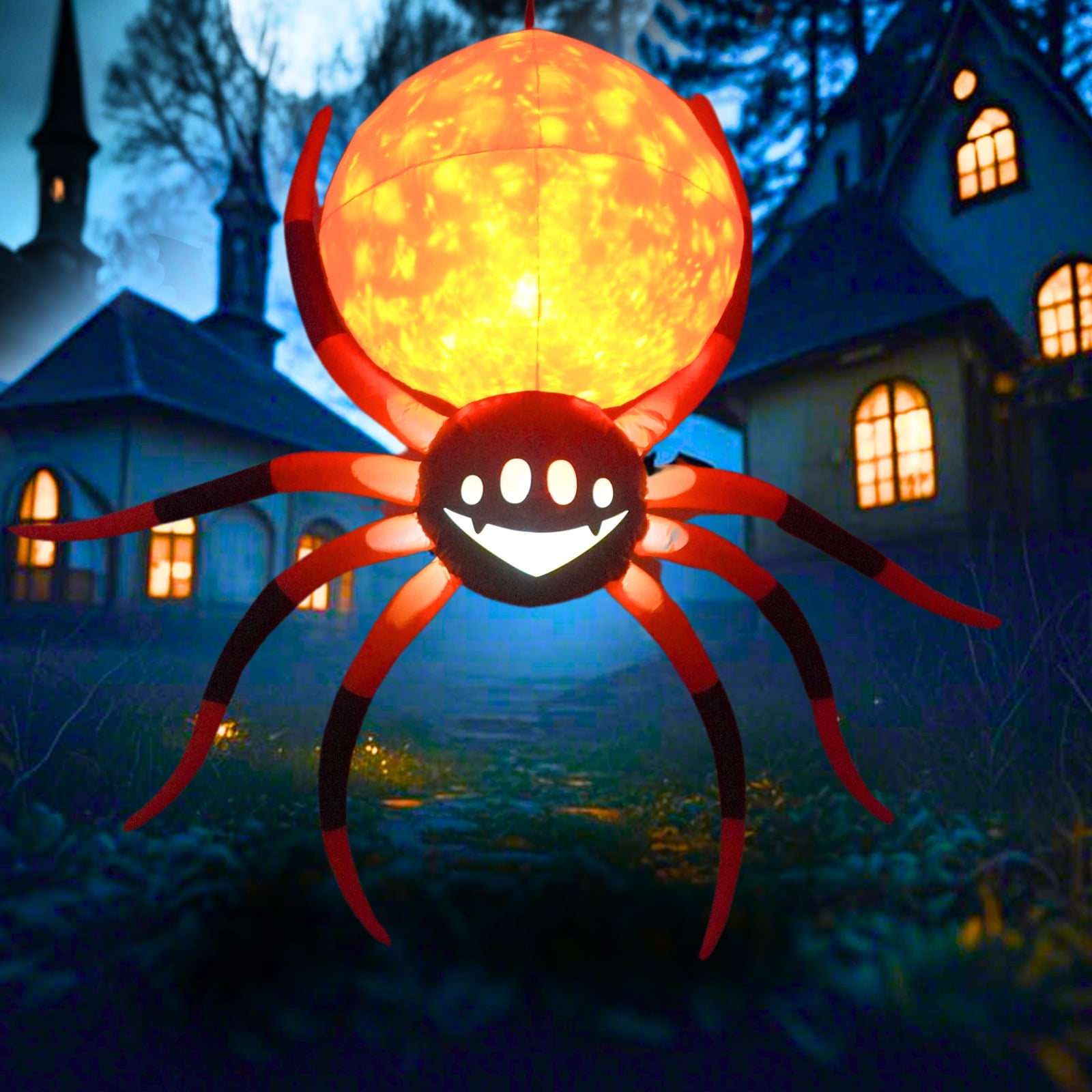 Araña Inflable Gigante 91 Cm Para Decoración De Fiestas De Halloween – Marca Henbrandt
