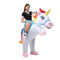 thumbnail image 1 of PTS Inflatable Ride On Unicorn Costume for Adult, Funny Blow up Inflatable costumes Halloween Costume Cosplay Party, 1 of 7