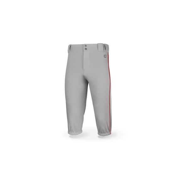 PTS8022P Knicker Baseball Pant w/ Leg Piping Grey/Red Size M