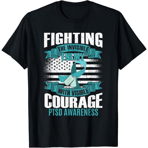 PTSD Awareness Fighting The Invisible Veteran T-Shirt