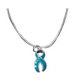 thumbnail image 1 of PTSD, Post Traumatic Stress Disorder Awareness Ribbon Necklace, 1 of 3