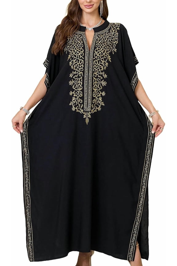 Caftan Dresses for Women Bohemian Maxi Dress Kimono Beach Swimsuit Cover Up Loungewear Beachwear Kaftan