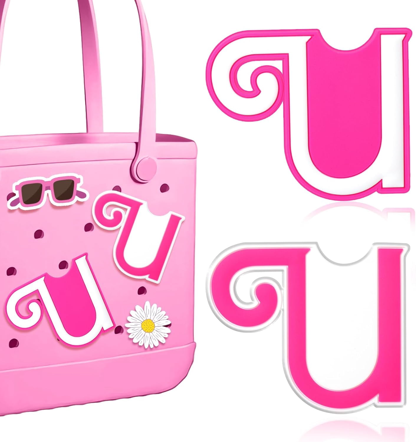 PTSPLLMY Letter Charms for Bogg Bag A-Z, 2Pcs Alphabet Charm ...