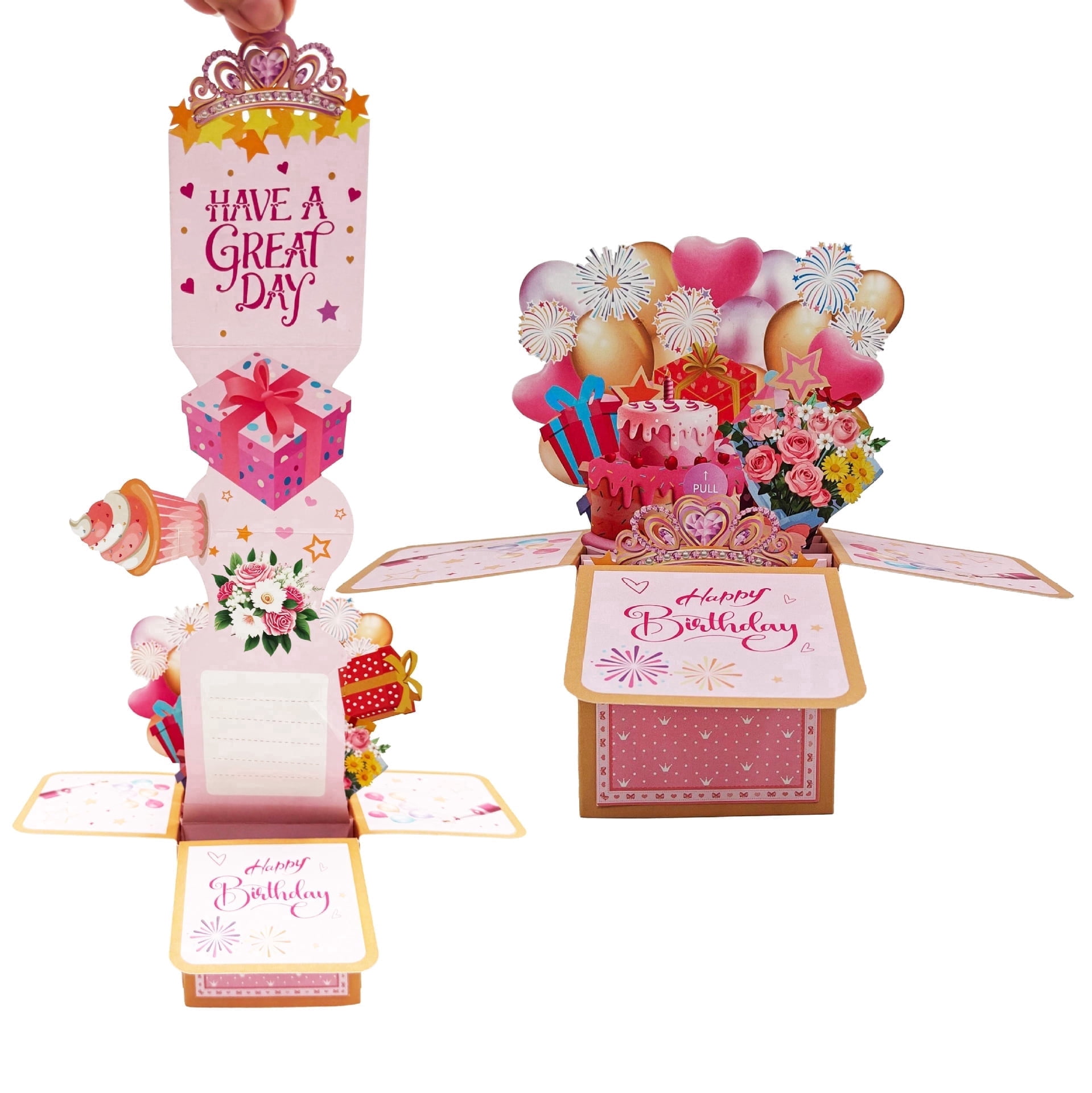PTSPLLMY Rechale Musical Birthday Cards, 3D Pop Up Card with Music and ...