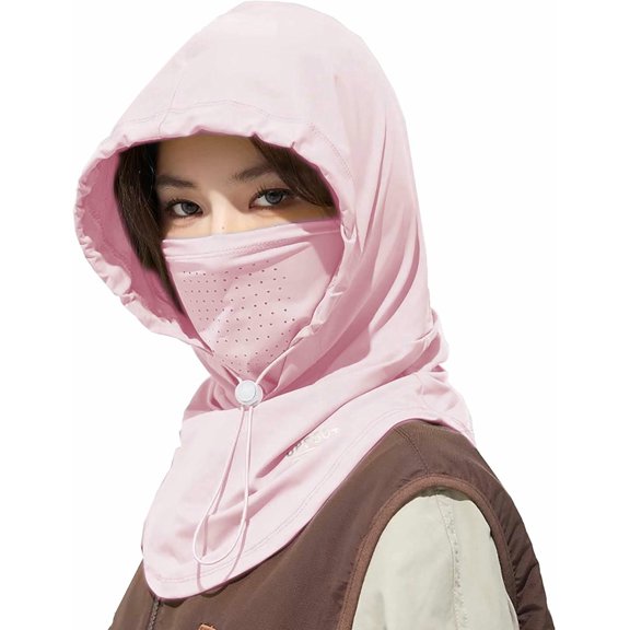 PTSPLLMY Summer Balaclavas Full Head Mask UV Protection Hood UPF 50+ Breathable Full Head Mask Face Cover for Men Women
