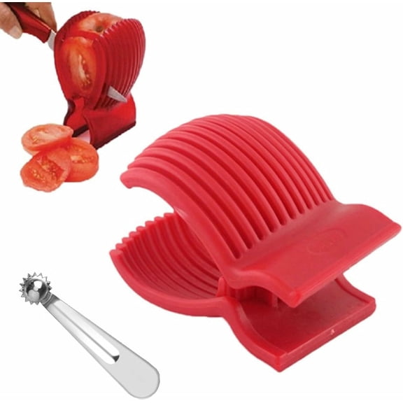 PTSPLLMY Tomato Slicer, Tomato Cutter with Tomato Corer for Home use, Tomato Dicer, Kitchen Slicer, Slicing Tool, Easy Slicer for Sharp Vegetable