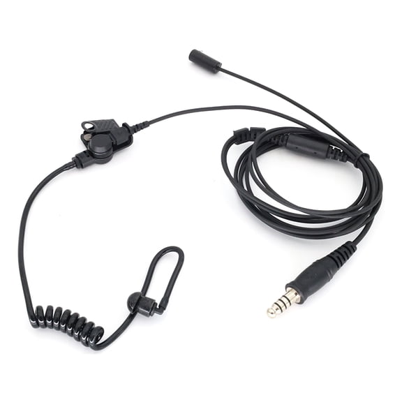 PTT 7.1mm Tacticals Telescopic Headset for Walkie Talkie Two Way Radios 7.1mm plug Acoustic Air Tube Earbud