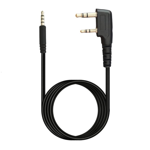 PTT Allowed K Headsets to 3.5mm Adapters Cord Walkies Talkies Sound Cable for External Speaker Use In Restaurants & Vehicles