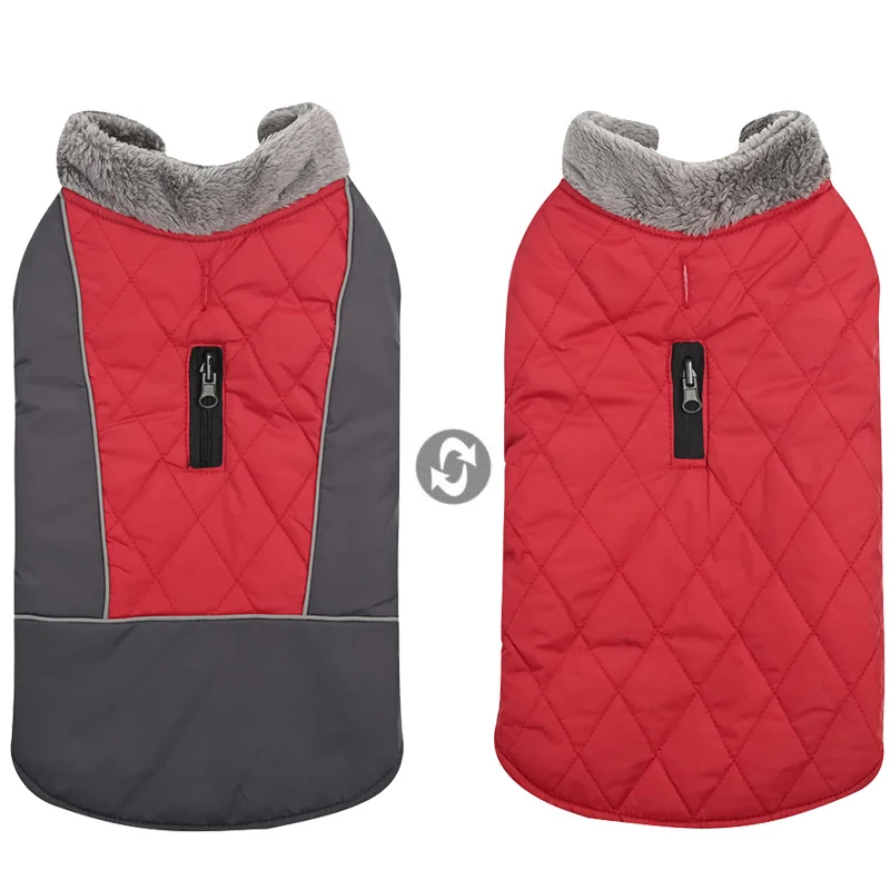 PTYSQJGDX Padded Winter Clothes for Small Medium Large Dogs Jacket