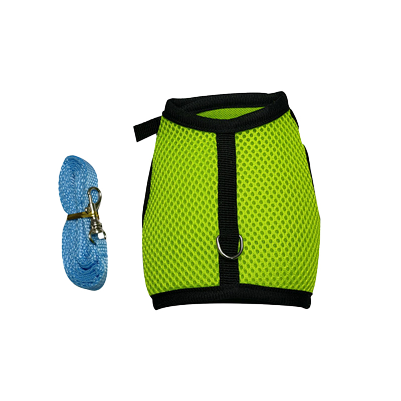PTYSQJGDX Pet Accessories Rabbit Harnesses Vest Leashes Set Soft Mesh