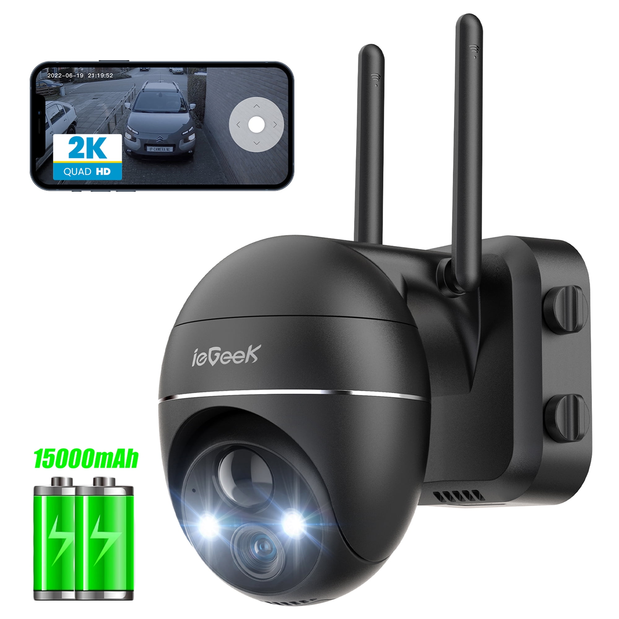 IeGeek 5MP Camera Surveillance WiFi Exterieure sans Fil, Camera