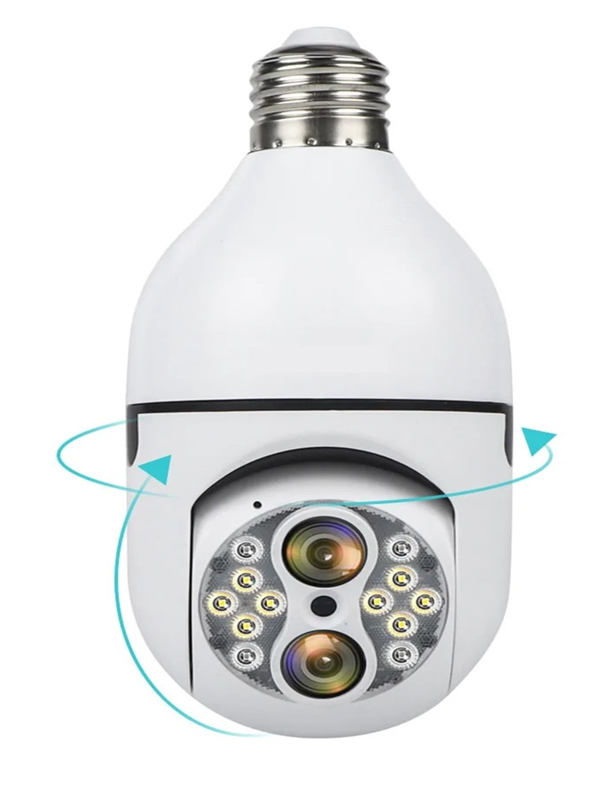 PTZ Camera, 2K 4MP Dual Lens Light Bulb PTZ Camera Human Autotracking