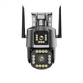 thumbnail image 1 of PTZ Camera, 6K HD IP Camera 16MP 10X Hybrid Zoom Auto Tracking PTZ Camera Outdoor Four Lens Three Screen Security Cam 4K Surveillance
--------
,Long Lasting, 1 of 7