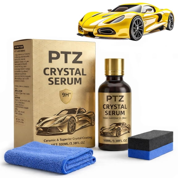 PTZ Crystal Serum for Cars – Advanced Graphene Ceramic Coating for Cars(100ML), 9H Graphene Coating for Auto Car Detailing, Gloss Hydrophobicty Anti Scratch
