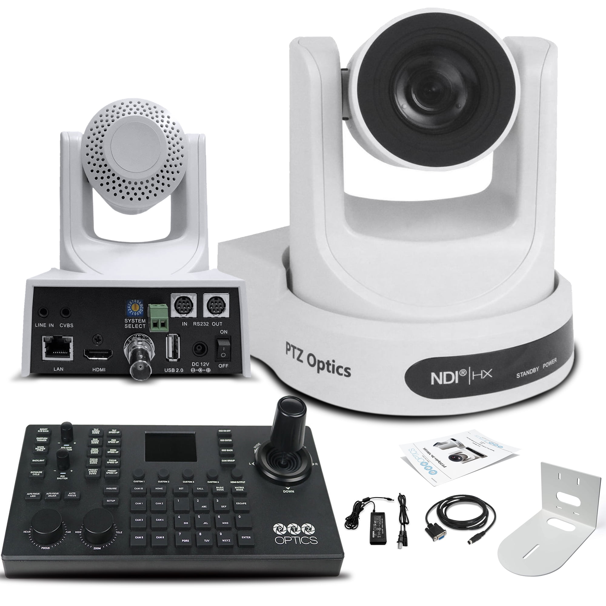 PTZOptics 12XNDI Camera + SuperJoy Controller Mount And Controller