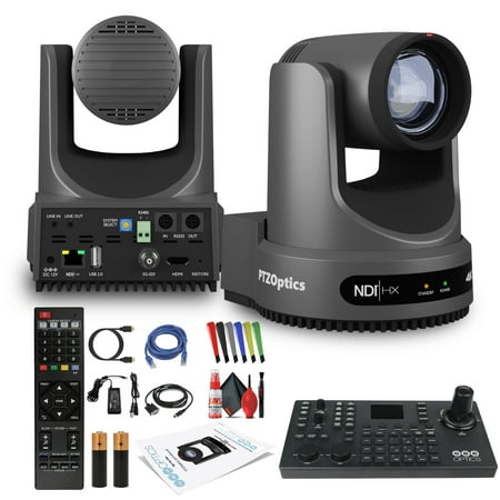 PTZOptics Move 4K PTZ Camera with 20x Zoom + SuperJoy PTZ Controller