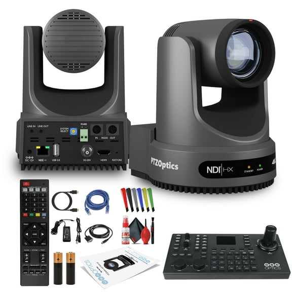 PTZOptics Move 4K PTZ Camera with 20x Zoom + SuperJoy PTZ Controller