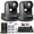 thumbnail image 1 of PTZOptics Move 4K SDI/HDMI/USB/IP PTZ Camera with 20x Optical Zoom (Gray) (PT20X-4K-GY-G3) (2-Pack) + SuperJoy PTZ Joystick Controller + Lens Cleaning Kit + HDMI Cable + Ethernet Cable + Wire Ties, 1 of 7