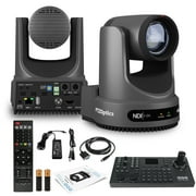 PTZOptics Move 4K SDI/HDMI/USB/IP PTZ Camera with 20x Optical Zoom Gray PT20X-4K-GY-G3 + PTZOptics SuperJoy PTZ Camera Joystick Controller