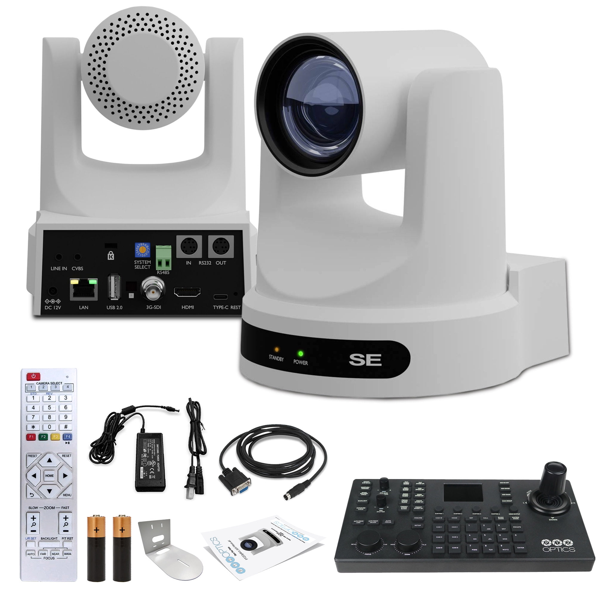 PTZOptics Move SE PTZ Camera with 12x Optical Zoom + PTZOptics SuperJoy