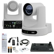 PTZOptics Move SE PTZ Camera with 20x Optical Zoom + PTZOptics SuperJoy PTZ Camera Controller + Wall Mount