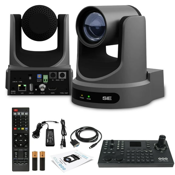 PTZOptics Move SE PTZ Camera with 20x Optical Zoom + PTZOptics SuperJoy PTZ Camera Controller